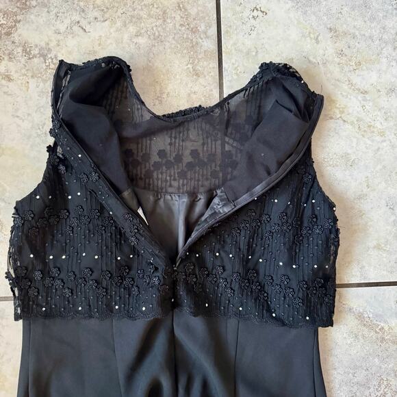 J.R Nite Vintage Cocktail Embellished Lace Floral Overlay Dress size 10 NEW - Picture 6 of 9